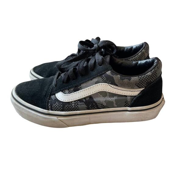 Vans Children’s Old Skool V Pattern‎ Camo Black Sneakers Size 3 - Picture 10 of 10